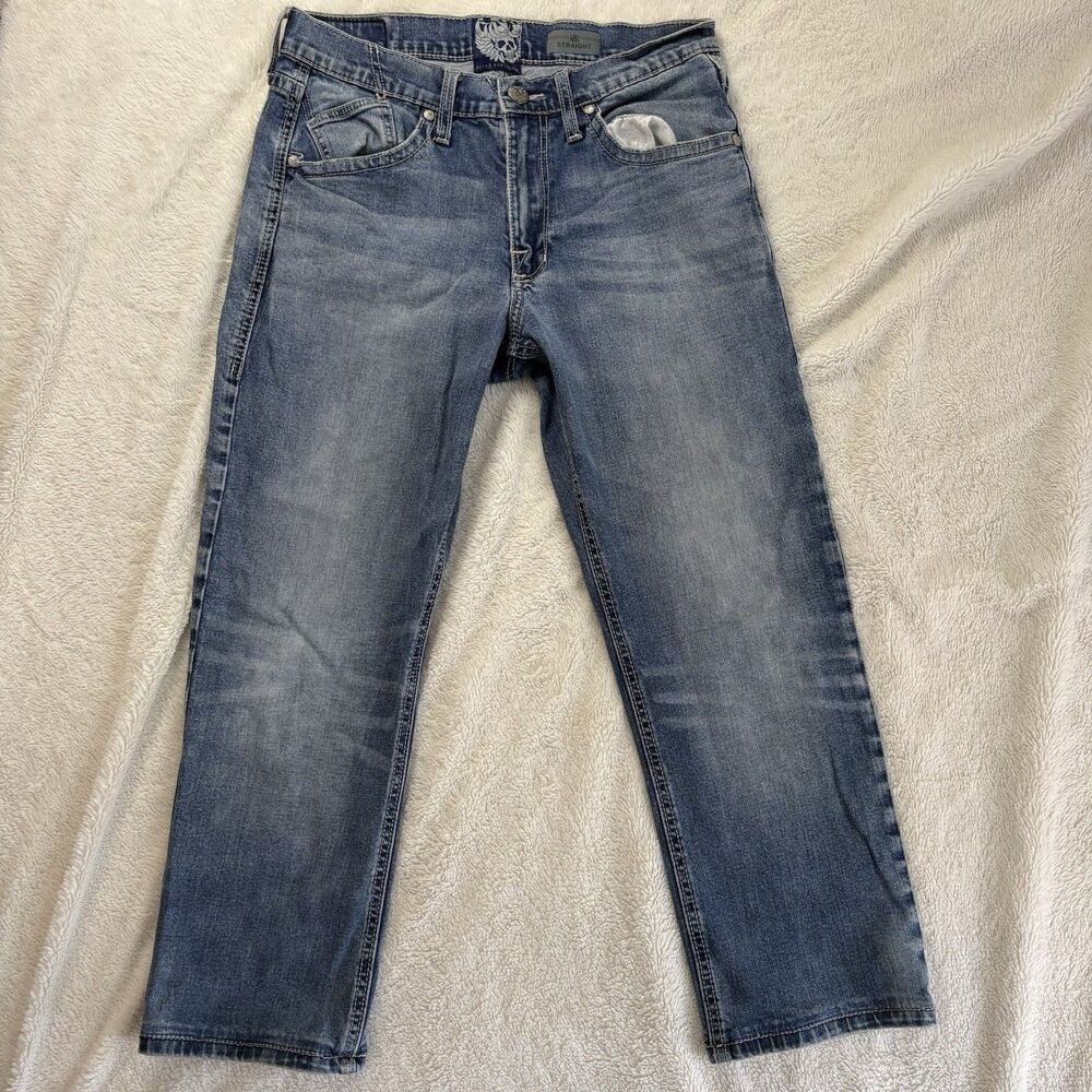 Y2K Rock Republic Neil Men Straight/ Leg Straight Fit Jeans 32x26 Blue Distress
